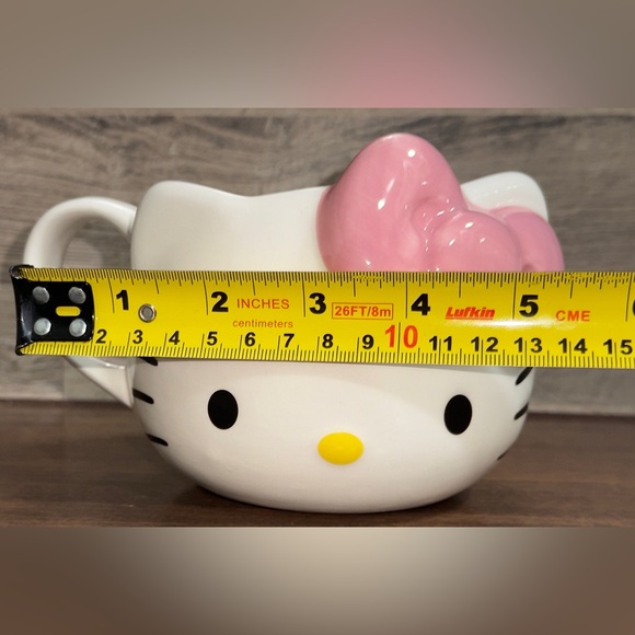 Sanrio Hello Kitty with Pink Bow Figural Face Head Ceramic coffee mug - NEW - Picture 6 of 10